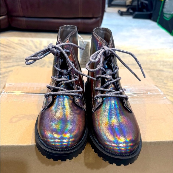 Old Navy Other - Old Navy G Combat Boots Rainbow Burst Girls Sz 3